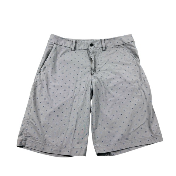 lululemon athletica Other - Lululemon Commission Gray Blue Pattern AOP Mens Chino Short Size 34 Mint